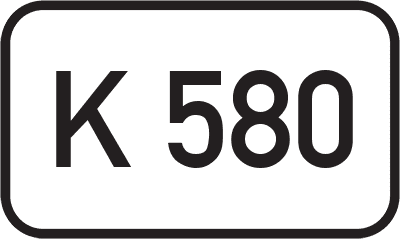 Straßenschild Kreisstraße K 580