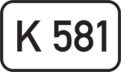 Straßenschild Kreisstraße K 581