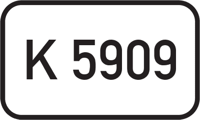 Straßenschild Kreisstraße K 5909
