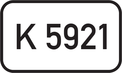 Straßenschild Kreisstraße K 5921