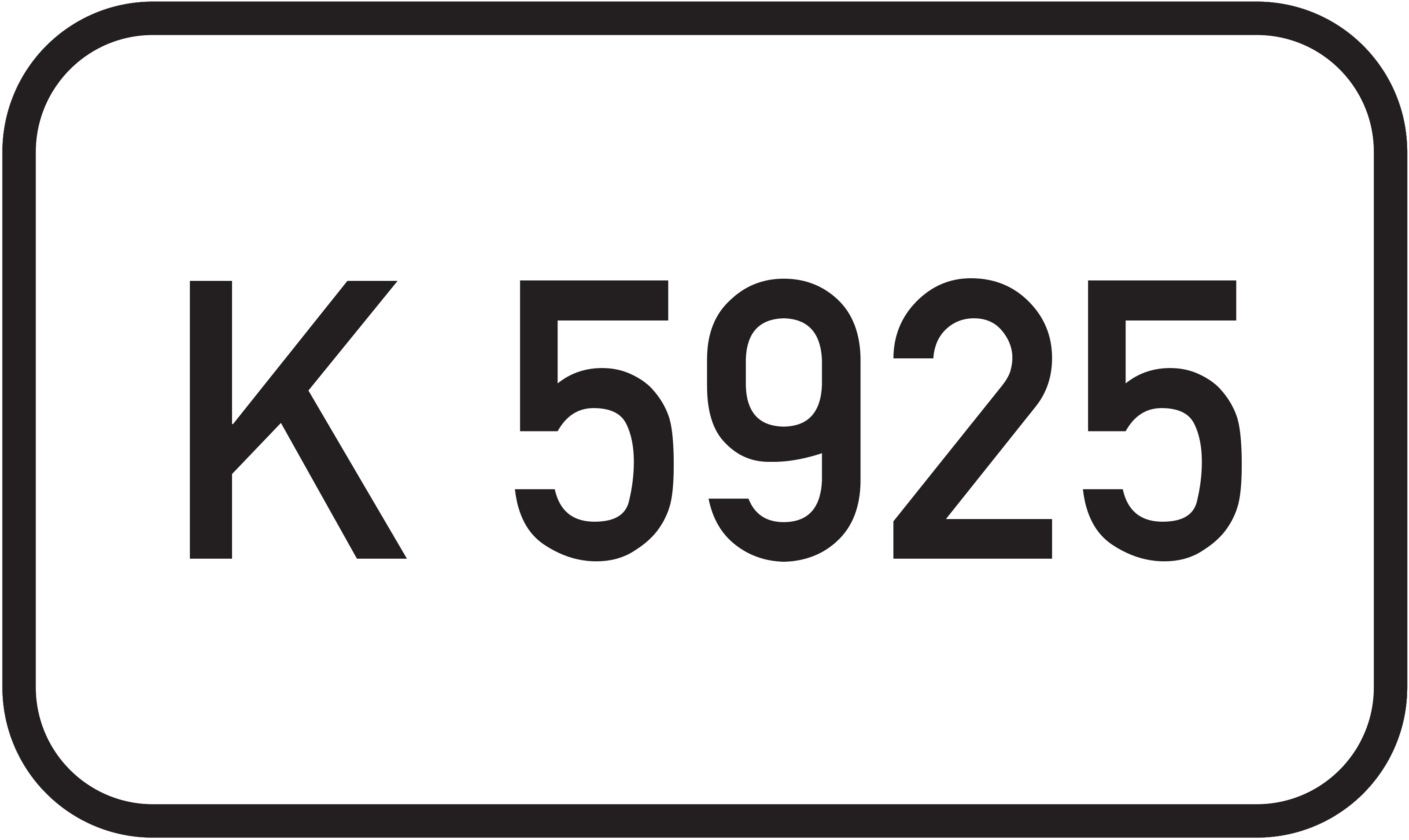 Straßenschild Kreisstraße K 5925
