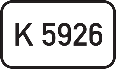 Straßenschild Kreisstraße K 5926