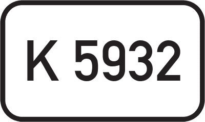Straßenschild Kreisstraße K 5932