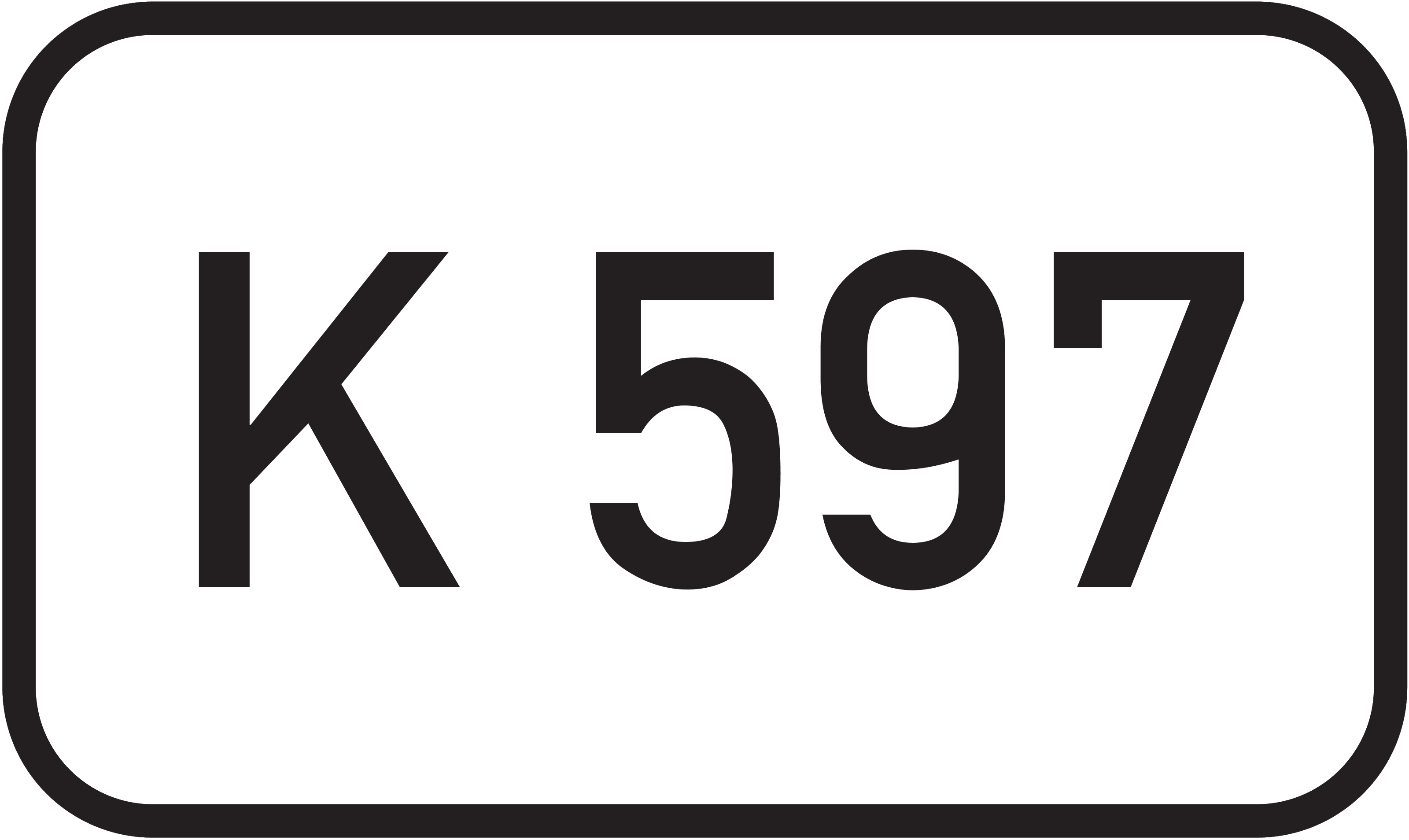 Straßenschild Kreisstraße K 597
