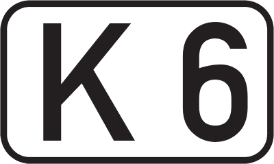 Straßenschild Kreisstraße K 6