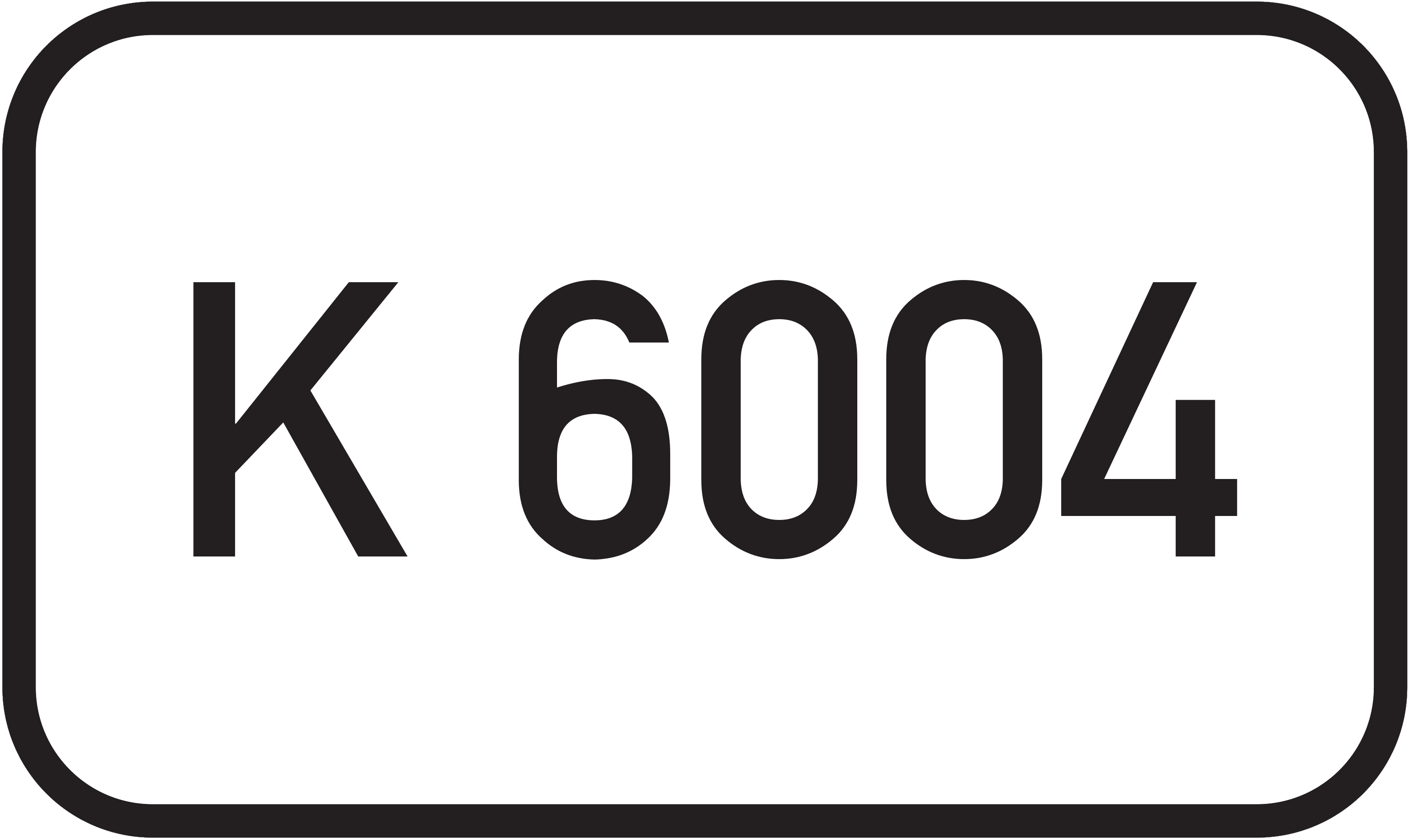 Straßenschild Kreisstraße K 6004