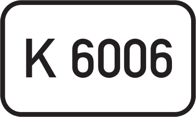 Straßenschild Kreisstraße K 6006