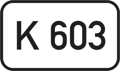 Straßenschild Kreisstraße K 603