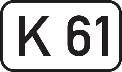 Straßenschild Kreisstraße K 61