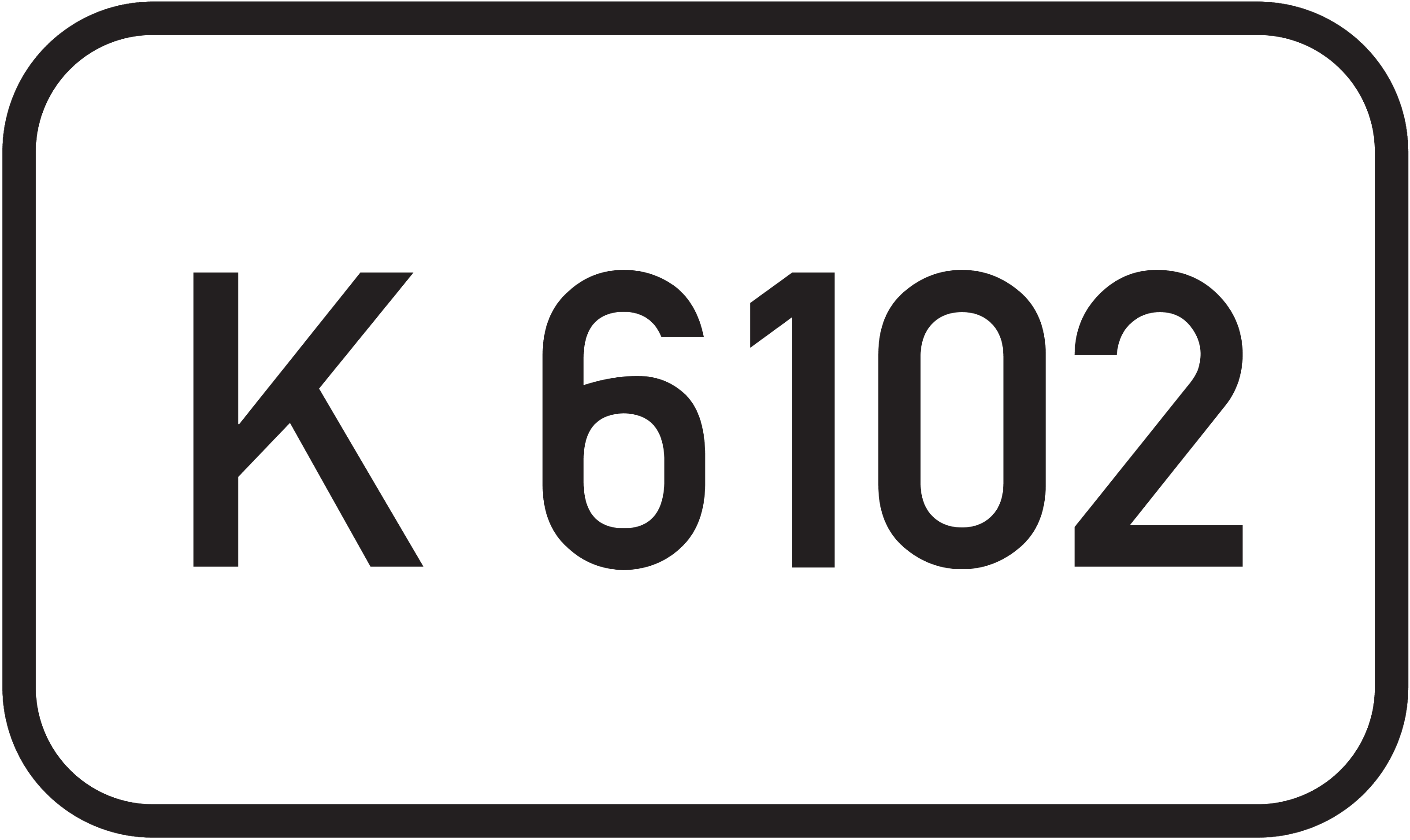 Straßenschild Kreisstraße K 6102