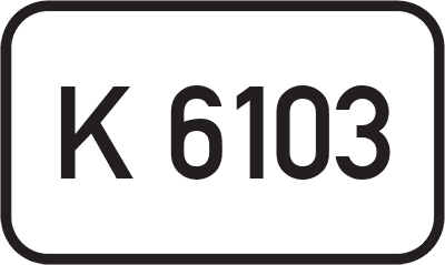 Straßenschild Kreisstraße K 6103
