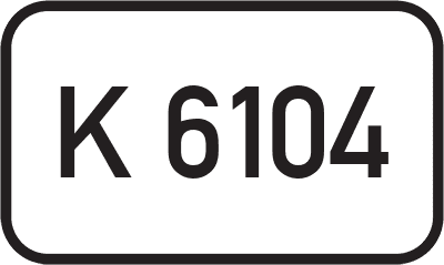 Straßenschild Kreisstraße K 6104
