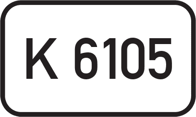 Straßenschild Kreisstraße K 6105