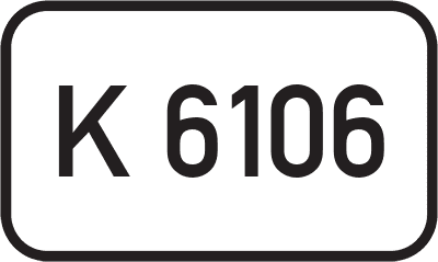 Straßenschild Kreisstraße K 6106