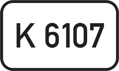 Straßenschild Kreisstraße K 6107