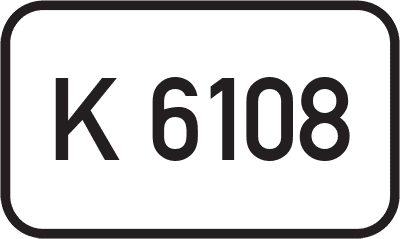 Straßenschild Kreisstraße K 6108