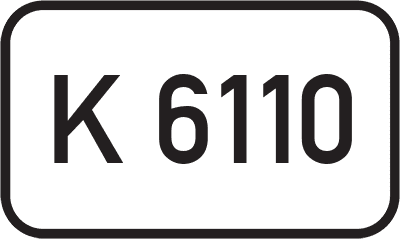 Straßenschild Kreisstraße K 6110