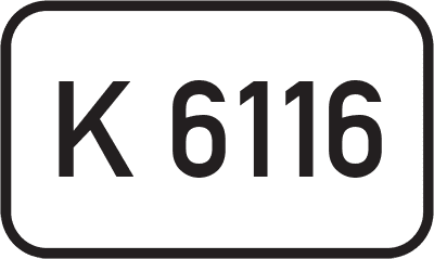 Straßenschild Kreisstraße K 6116