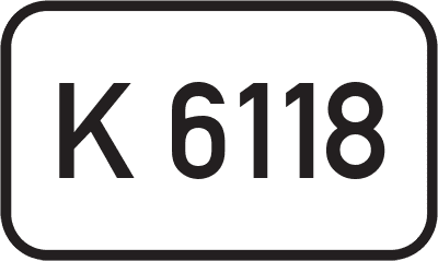 Straßenschild Kreisstraße K 6118