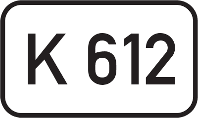 Straßenschild Kreisstraße K 612