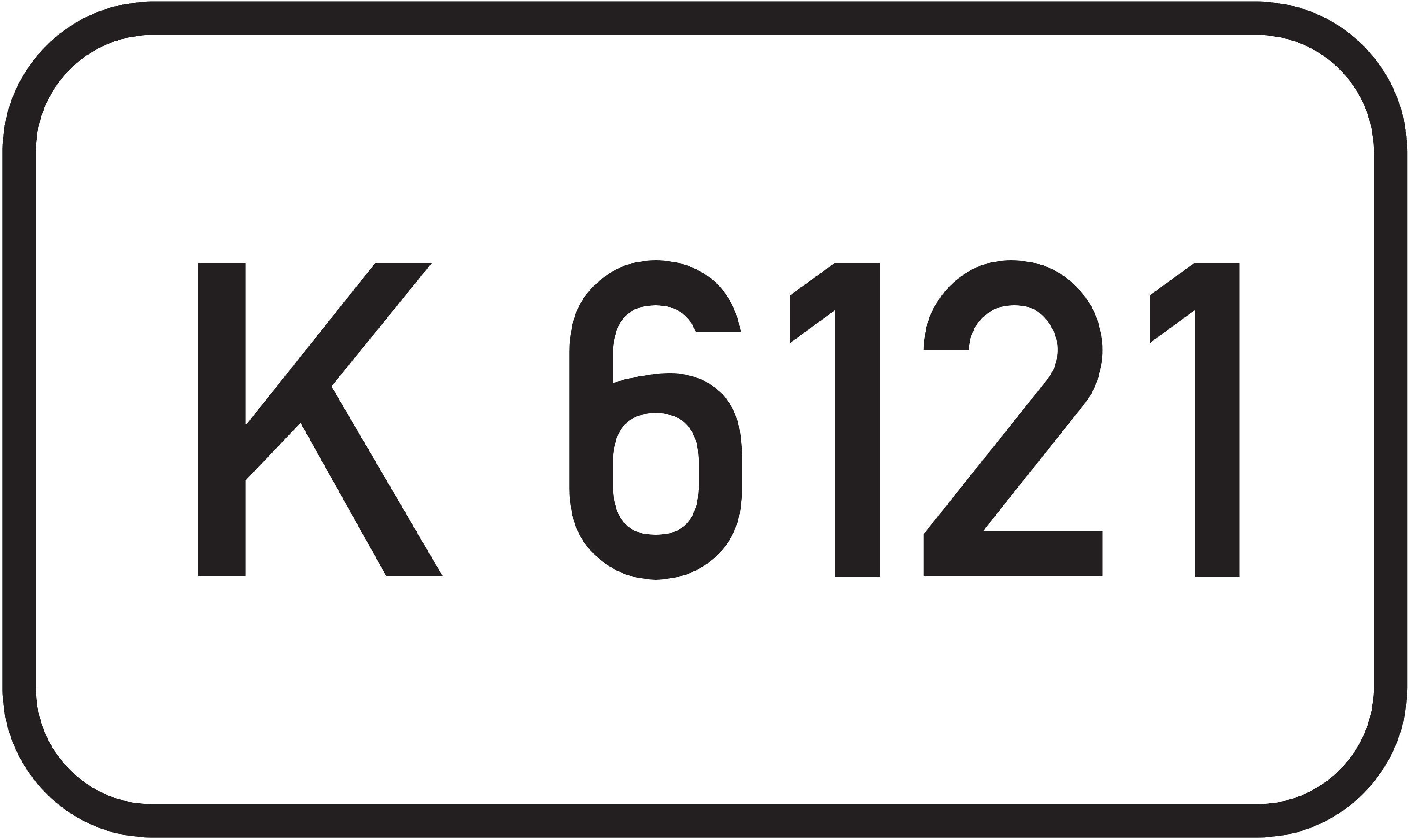 Straßenschild Kreisstraße K 6121