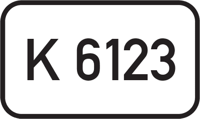 Straßenschild Kreisstraße K 6123