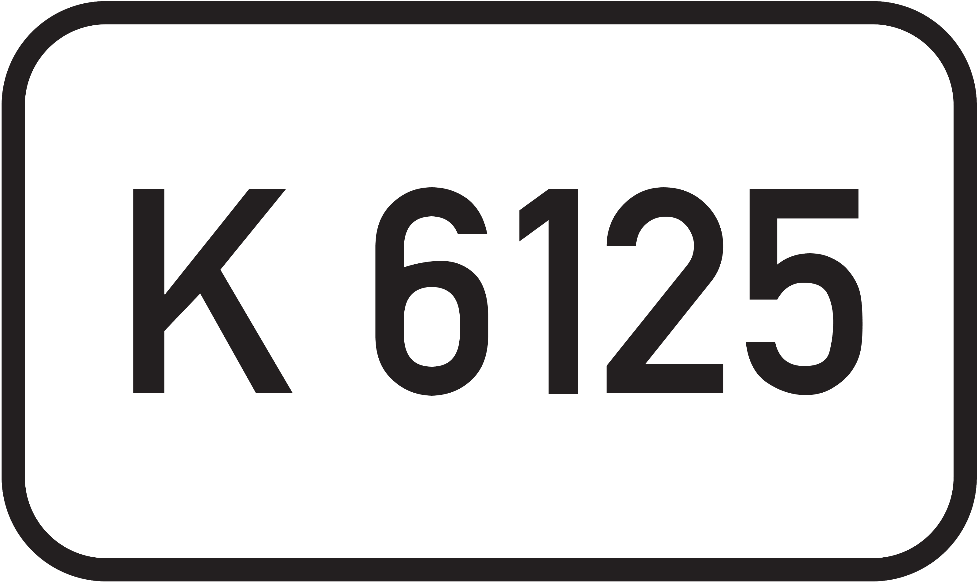 Straßenschild Kreisstraße K 6125