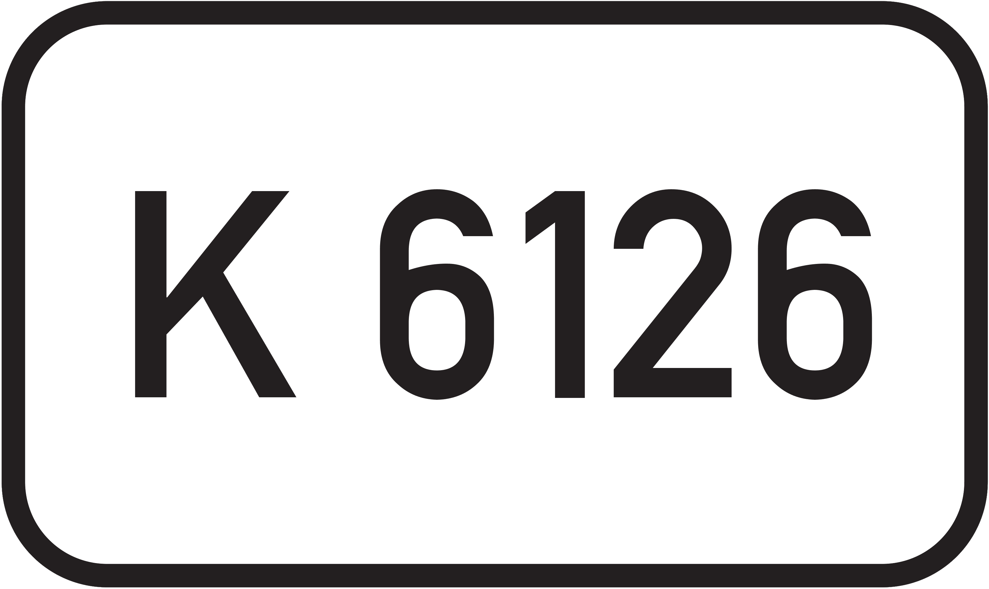 Straßenschild Kreisstraße K 6126