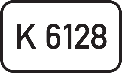 Straßenschild Kreisstraße K 6128
