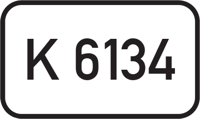 Straßenschild Kreisstraße K 6134