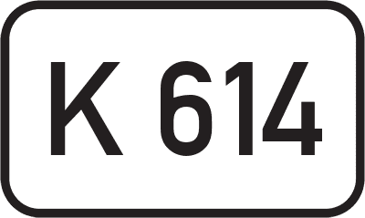 Straßenschild Kreisstraße K 614