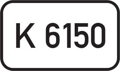 Straßenschild Kreisstraße K 6150
