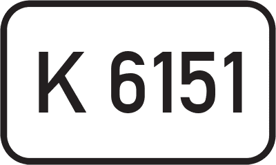 Straßenschild Kreisstraße K 6151