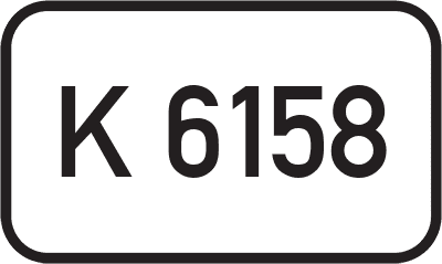 Straßenschild Kreisstraße K 6158