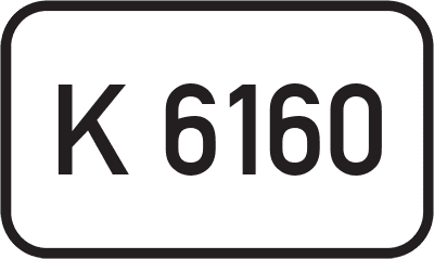 Straßenschild Kreisstraße K 6160