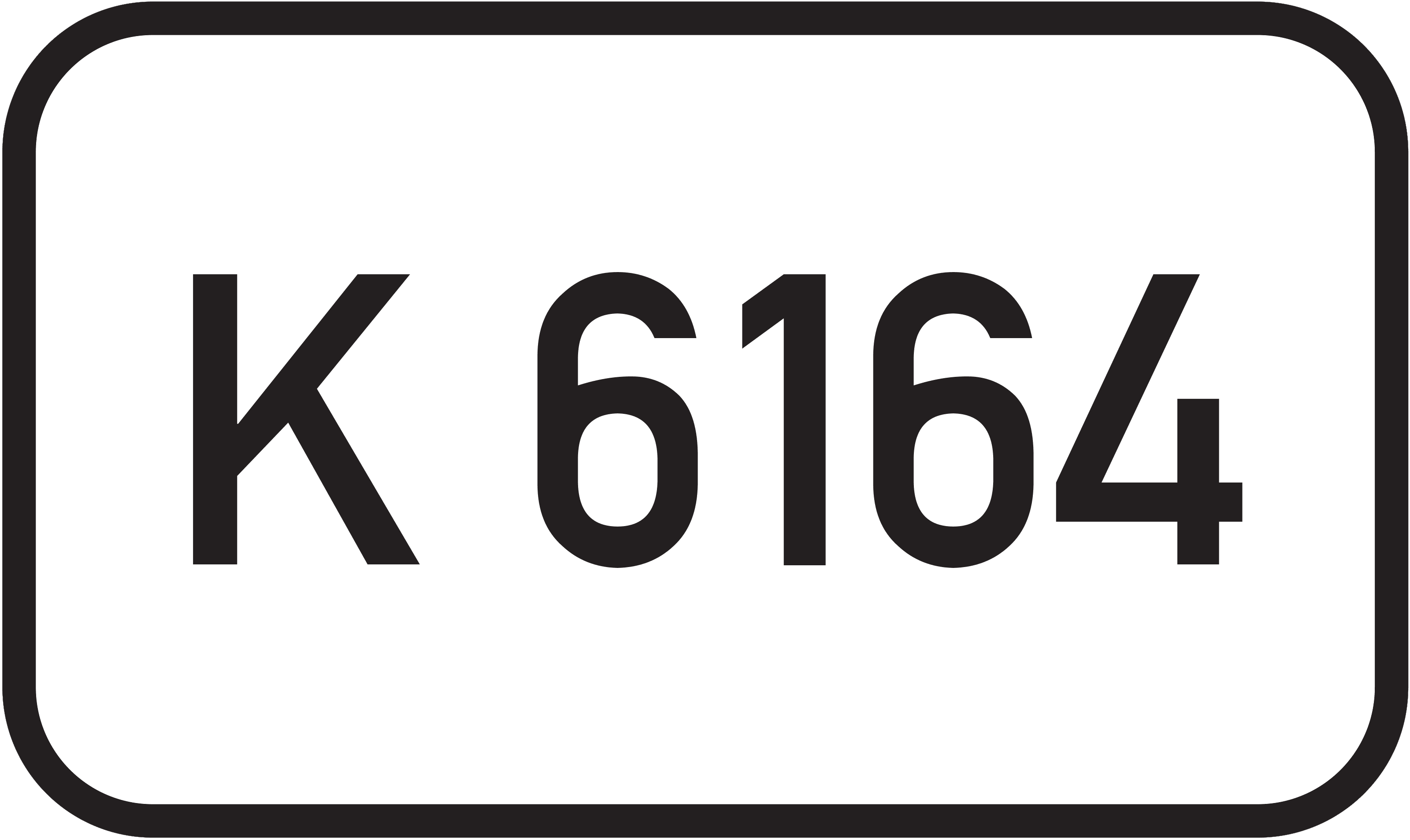 Straßenschild Kreisstraße K 6164