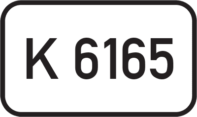 Straßenschild Kreisstraße K 6165