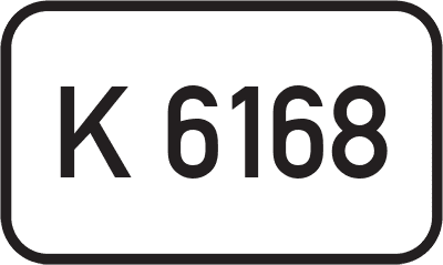 Straßenschild Kreisstraße K 6168