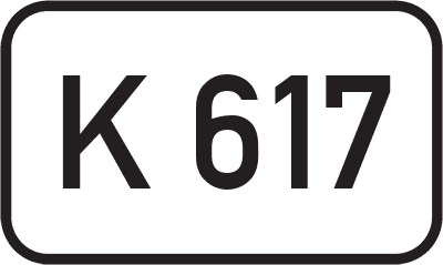Straßenschild Kreisstraße K 617