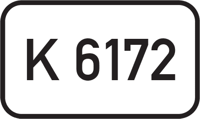 Straßenschild Kreisstraße K 6172