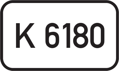 Straßenschild Kreisstraße K 6180