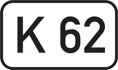Straßenschild Kreisstraße K 62