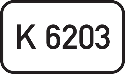 Straßenschild Kreisstraße K 6203
