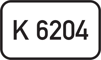Straßenschild Kreisstraße K 6204