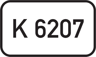 Straßenschild Kreisstraße K 6207