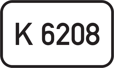 Straßenschild Kreisstraße K 6208