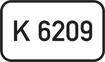 Straßenschild Kreisstraße K 6209
