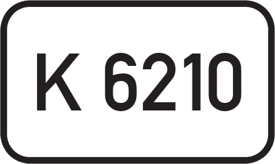 Straßenschild Kreisstraße K 6210