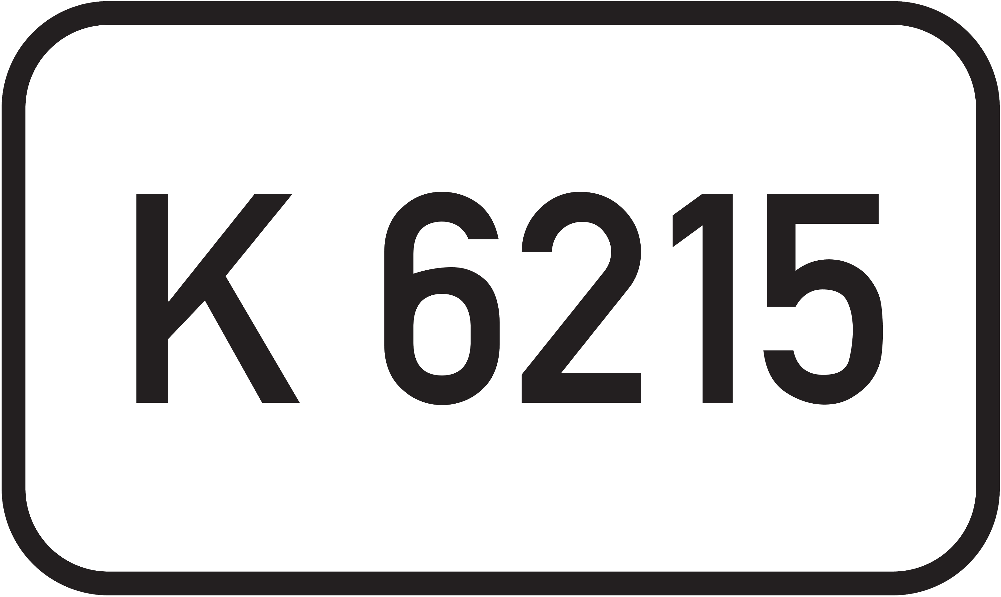Straßenschild Kreisstraße K 6215