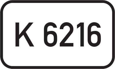 Straßenschild Kreisstraße K 6216